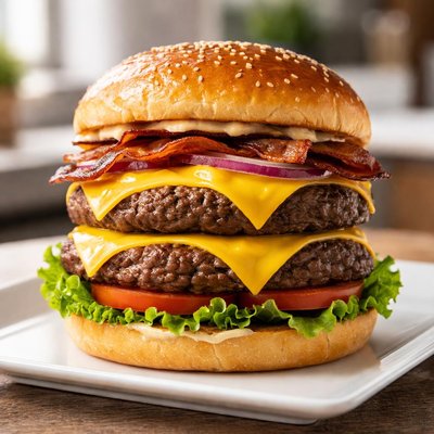 Double meat cheeseburger