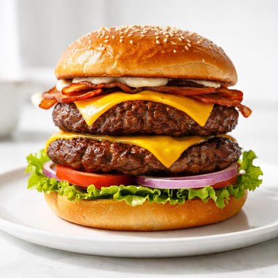 Double patty beef burger