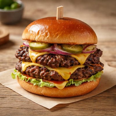 Double smashed burger