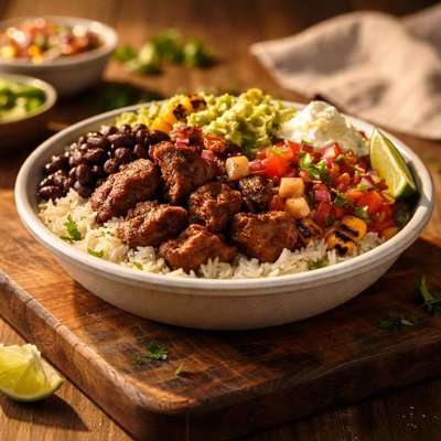 Double steak chipotle bowl