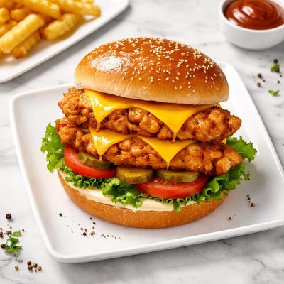 Double tender burger