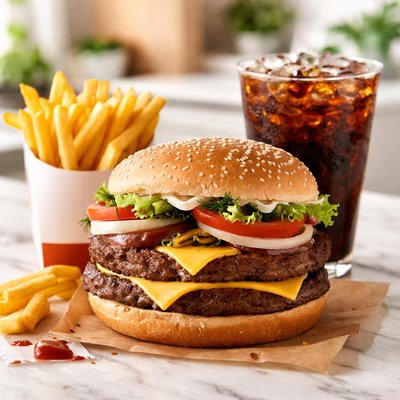 Double whopper medium combo