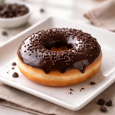 Doughnut with chocolate glaze