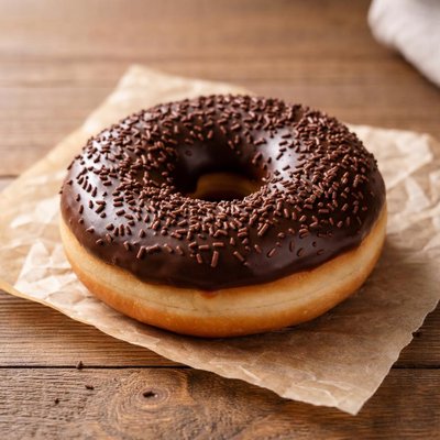 Doughnut with chocolate icing