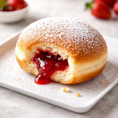 Doughnut with jam inside
