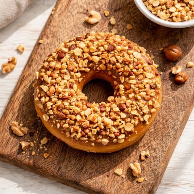 Doughnut with nuts