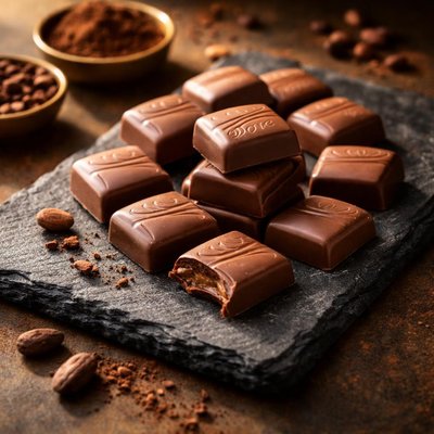 Dove chocolate squares