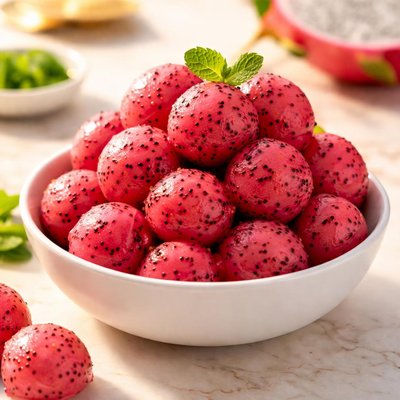 Dragon fruit balls