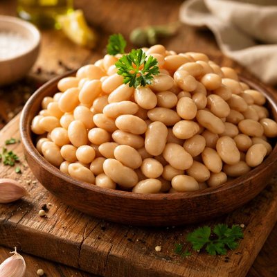 Drained canned white beans