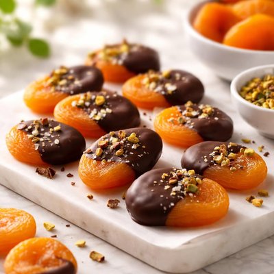 Dried apricot in chocolate