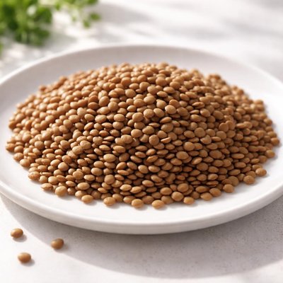 Dried brown lentils