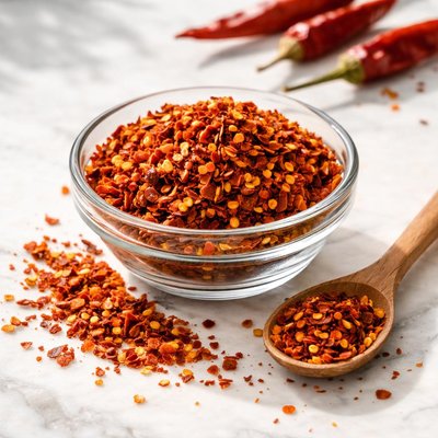 Dried chilli flakes