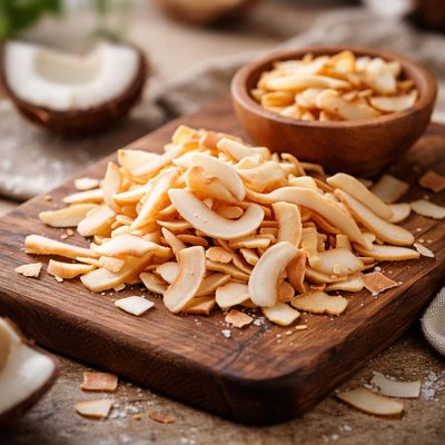 Dried coconut chips
