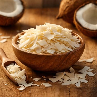 Dried coconut flakes