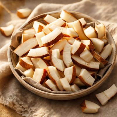 Dried coconut pieces