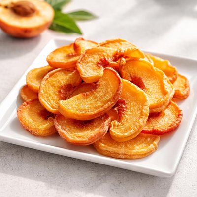 Dried peach slices