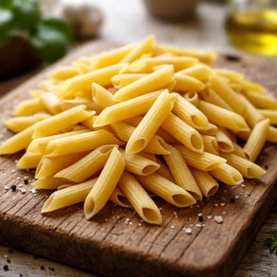 Dried penne pasta