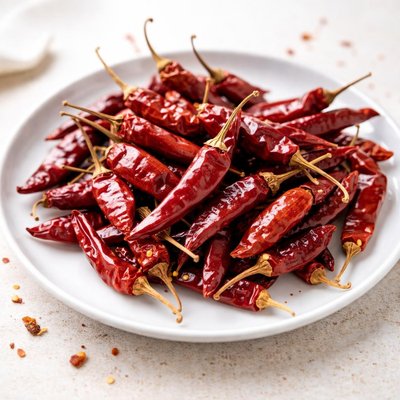 Dried red chili peppers