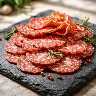 Dried salami slices