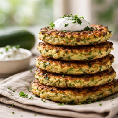 Dried zucchini pancakes