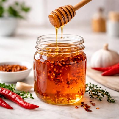 Drizzle of hot honey