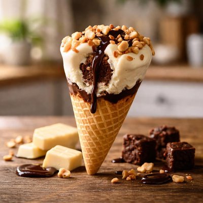 Drumstick white chocolate with fudge