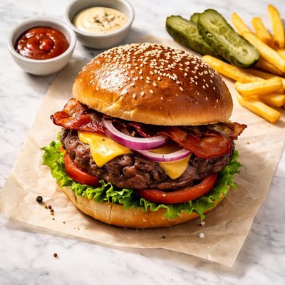 Dry aged luma wagyu burger