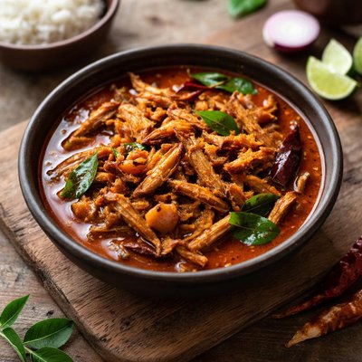 Dry anchovy fish curry