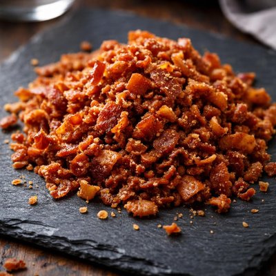 Dry crumbled bacon