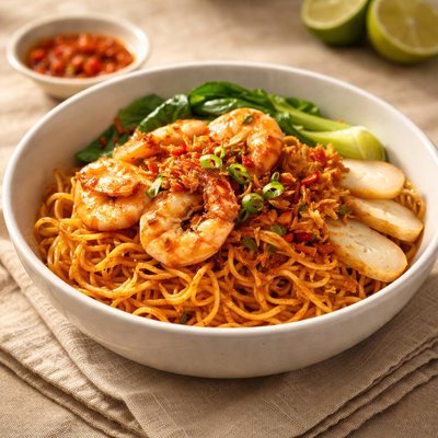 Dry prawn noodles