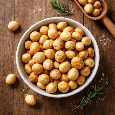 Dry roasted macadamia nuts