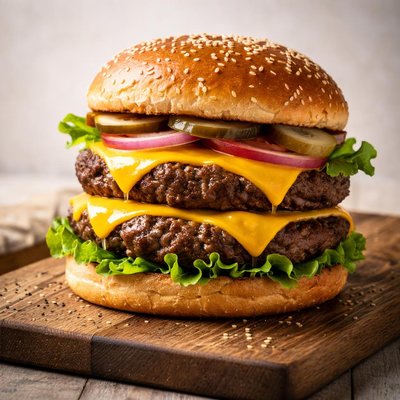 Dubbel cheeseburgare