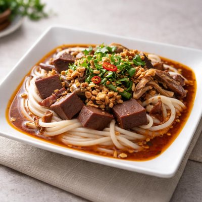 Duck blood rice noodles