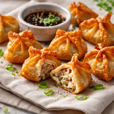 Duck cream cheese fried dumplings