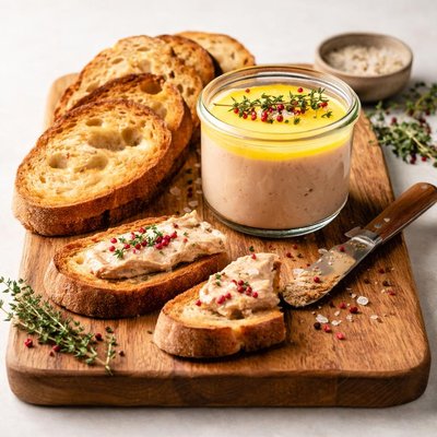 Duck foie gras pafait and sourdough