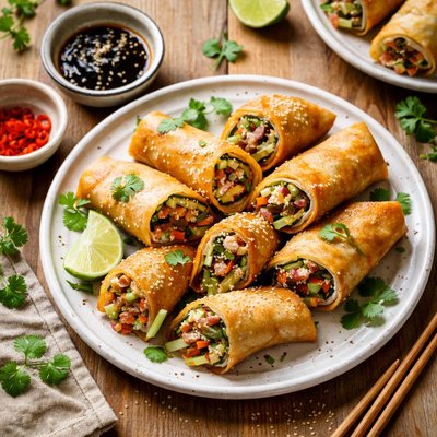Duck spring rolls