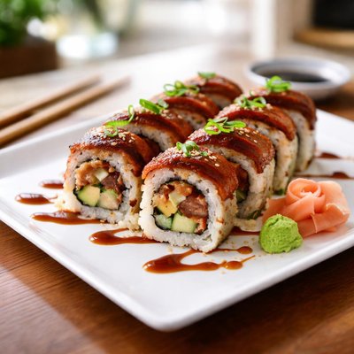 Duck sushi roll