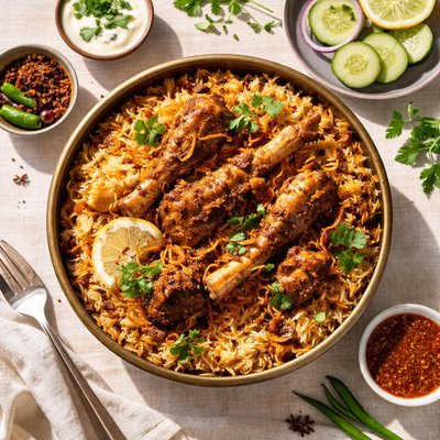 Dum biryani with lamb