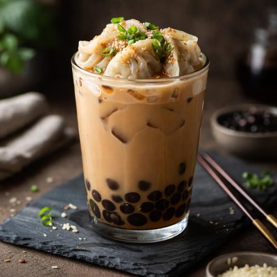 Dumpling milk tea