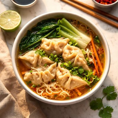 Dumpling noodle soup
