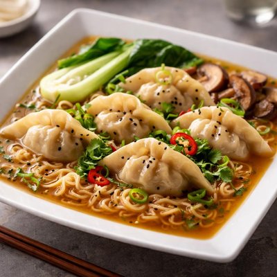 Dumpling ramen