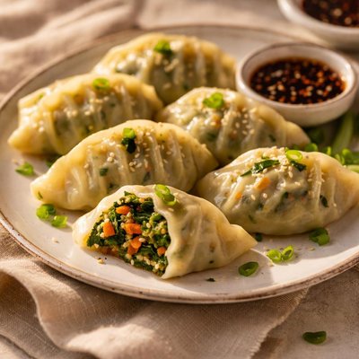 Dumpling spinach