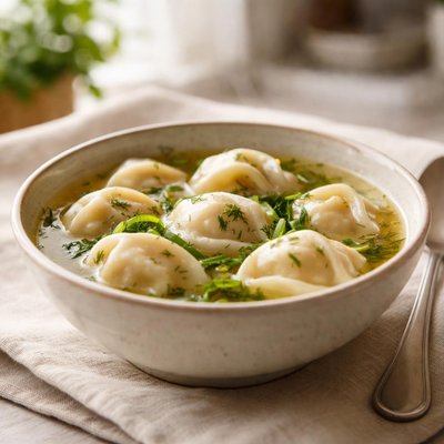 Dumplings in broth