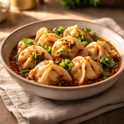 Dumplings in sauce