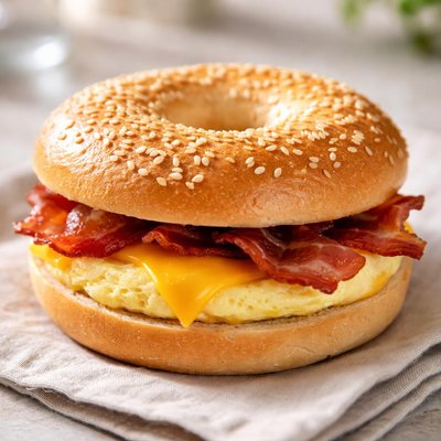 Dunkin bacon egg cheese bagel