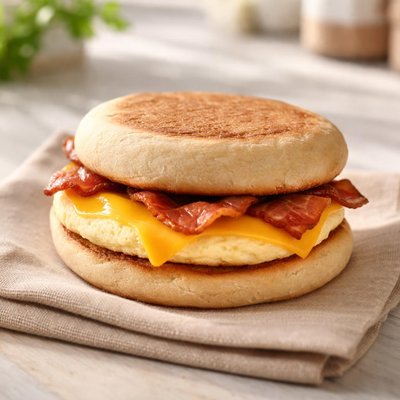 Dunkin cheese egg and bacon