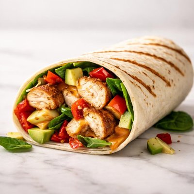Dunkin chicken roasted pepper wrap
