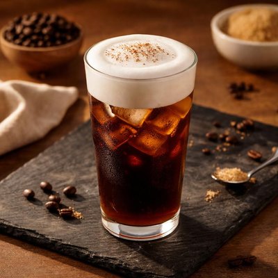 Dunkin cold brew with foam