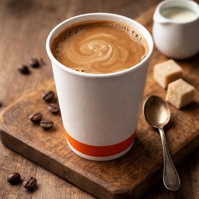 Dunkin donut medium coffee with cream