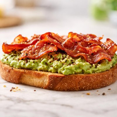 Dunkin donuts avacado toast with bacon